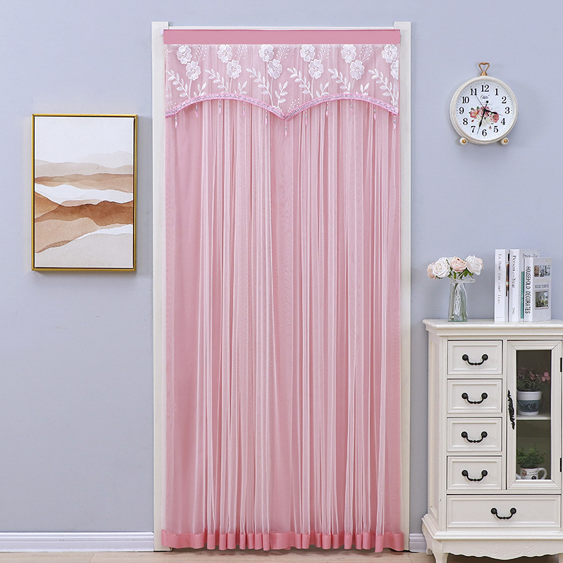 Senhe Miao Lace Door Curtain Anti-Mosquito Household Four-Season Screen Curtain Universal Partition Curtain No-Drill Bedroom Kitchen Screen Door Curtain Senhe Miao Lace Door Curtain Anti-Mosquito Household Four-Season Screen Curtain Universal Partition Curtain No-Drill Bedroom Kitchen Screen Door Curtain