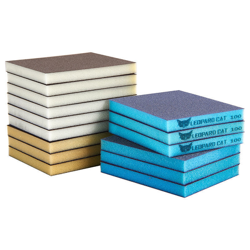 海绵砂纸进口双面砂块油漆木工耐磨抛光版干湿两用180目-2000