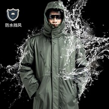 军绿棉大衣男冬季防水加绒加厚防寒服女超长大衣棉服冬季军大衣