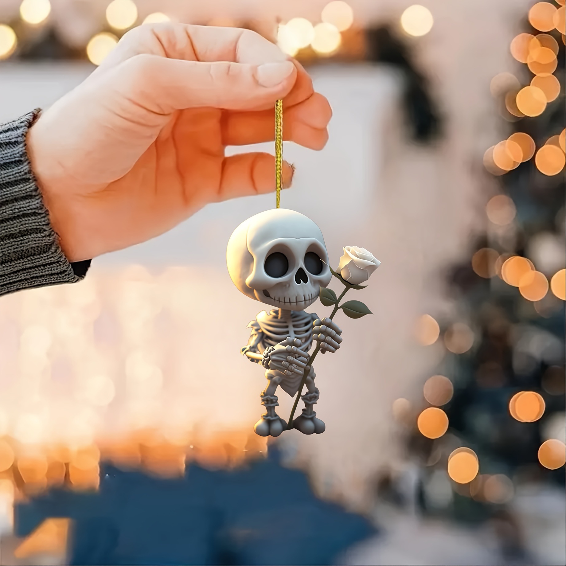 Nuevos productos transfronterizos acrílicos planos de acrílico para automóviles colgantes de decoración de espejos retrovisores para Halloween colgantes de decoración para el hogar