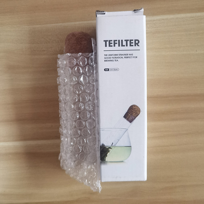 Tubo de ensayo de vidrio creativo colador de té Filtro de té colador de té de verano neto rojo hogar resistente a altas temperaturas juego de té accesorios al por mayor