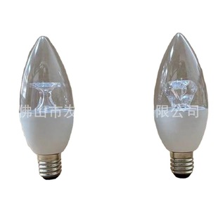 Cross-border dedicated 5W 7W C37 LED candle light with light guide column LED plastic bag aluminum pull tail light small pointed bulb