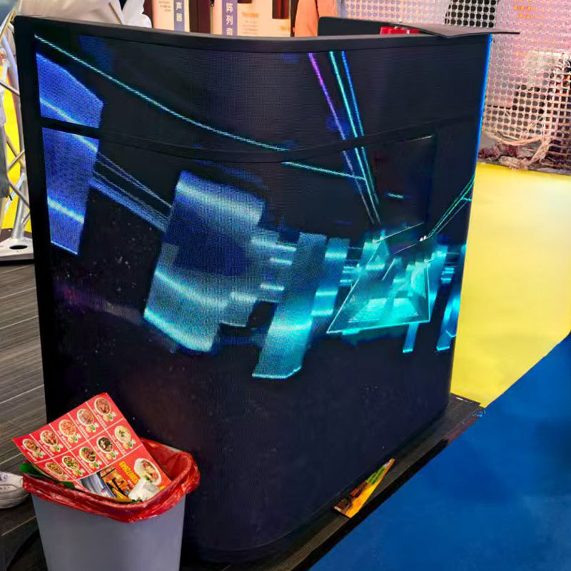 Pantalla LED Curva de Escritorio para Recepción y Bar