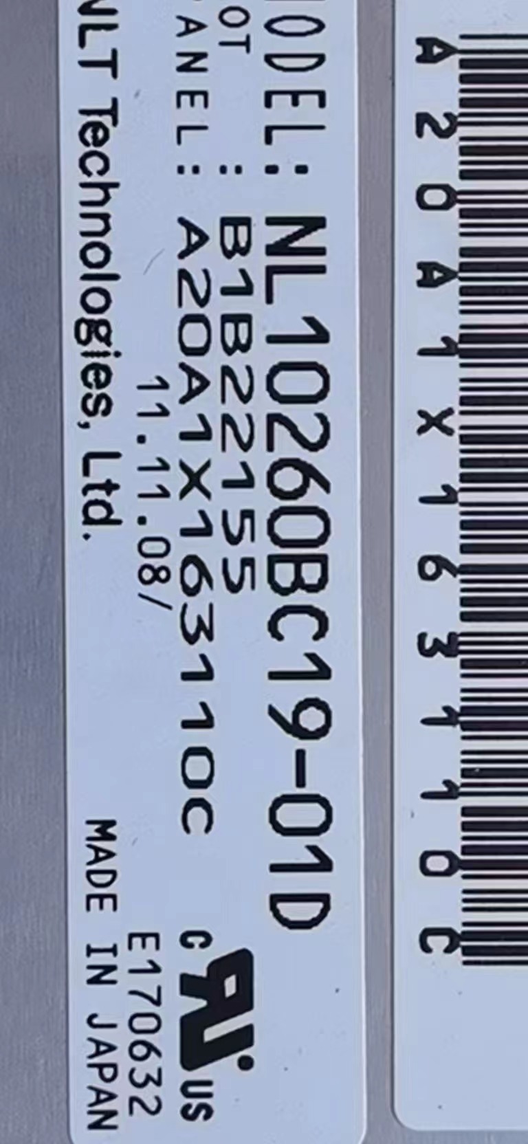 原装现货出售 NL10260BC19-01D 拍前请联系客服确认型号和参数