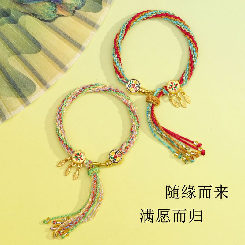 Xizang-style Bracelet Thangka Rope Hand-woven Six-character True Words Dream Catcher Bracelet Chinese-style All-match Red Rope Xizang-style Bracelet Thangka Rope Hand-woven Six-character True Words Dream Catcher Bracelet Chinese-style All-match Red Rope