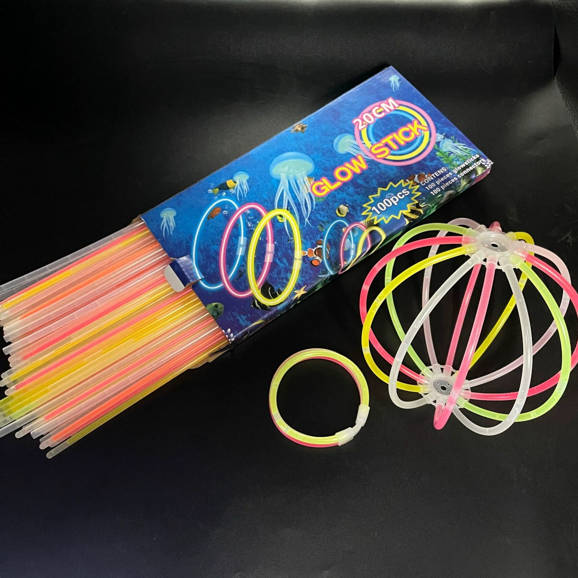 В штучной упаковке подарочный пакет флуоресцентная Игрушка костюм светящаяся палочка костюм DIY браслет Party KTV вечеринка