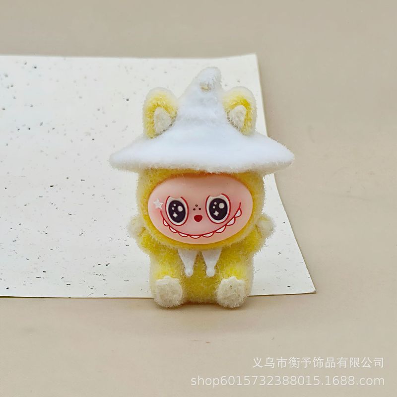 植绒魔术帽布布羊萌粒摆件卡通可爱桌面装饰品潮玩公仔创意小挂件|undefined