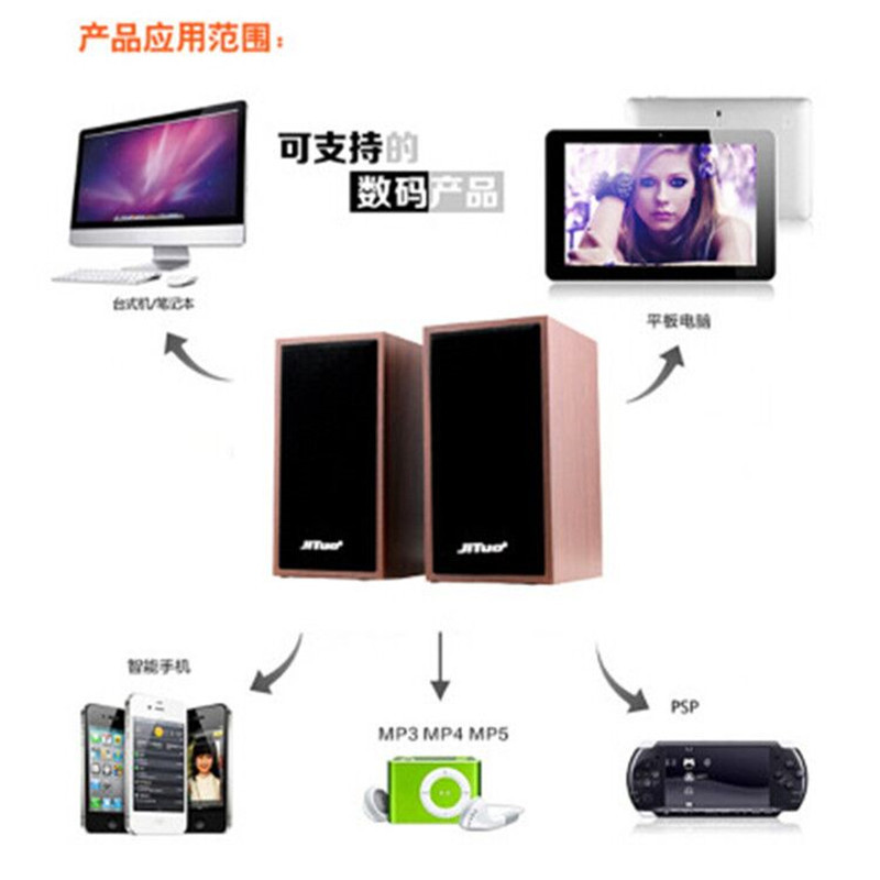メーカー卸売り技術拓jt 2801木製USBオーディオマルチメディアノートパソコンステレオ2.0スピーカー|undefined