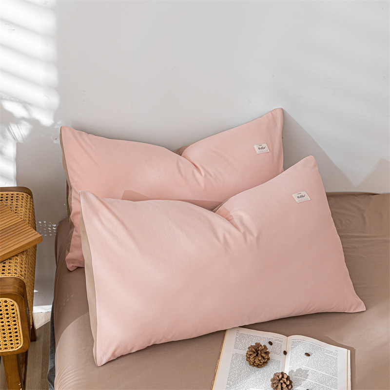 Funda de almohada Par de algodón Funda de núcleo de almohada simple para adultos Funda de almohada para niños Funda de revestimiento de núcleo de almohada Funda de almohada individual Hogar