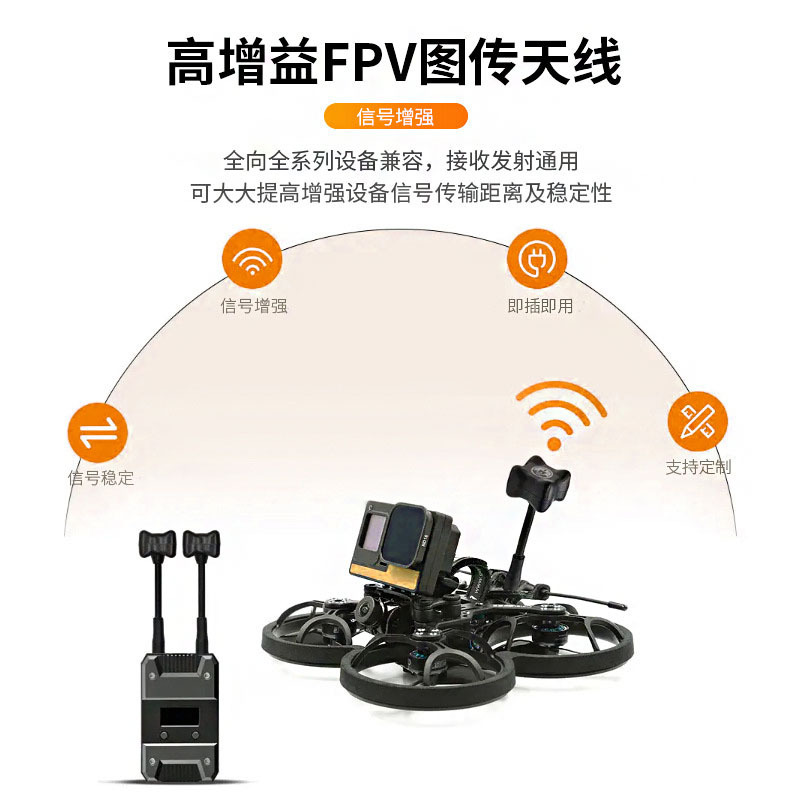 无人机天线高增益图传FPV航模穿越机SMA T型915MHz天线厂家棒棒糖|undefined