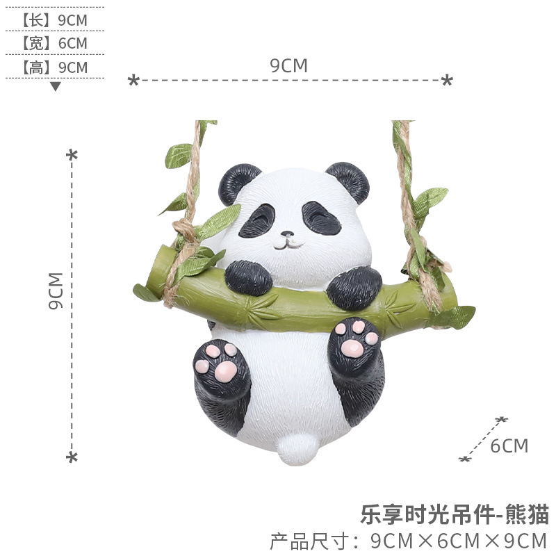 Tiempo feliz colgando piezas-Panda