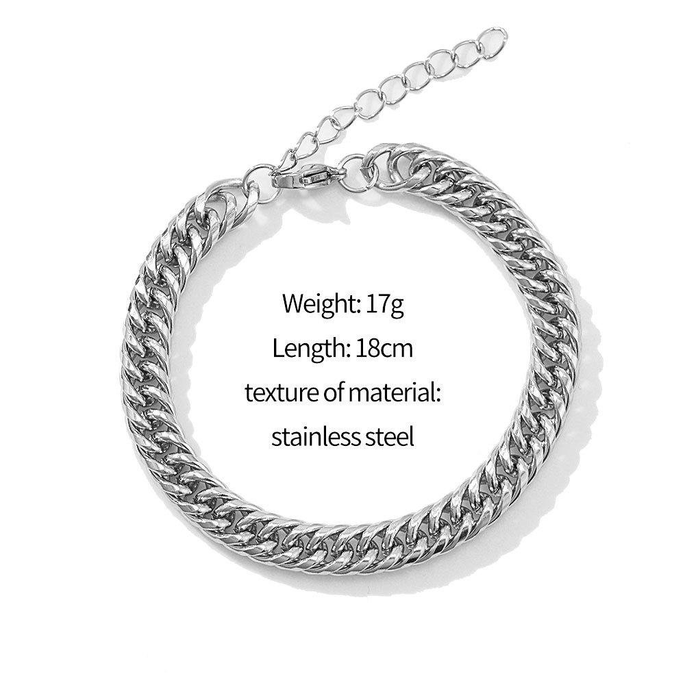 Chain Design Fashion Geometric Titanium Steel Chain Men's Bracelets Men's Chain Bracelets