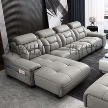 意式真皮沙发现代简约沙发进口头层牛皮皮艺沙发客厅整装组合家具