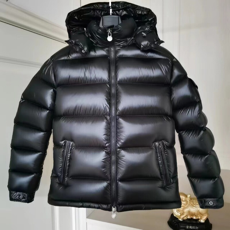 Mengjia Simple Four Men's Casual Down Jacket Couple's Black Down Jacket Noodles