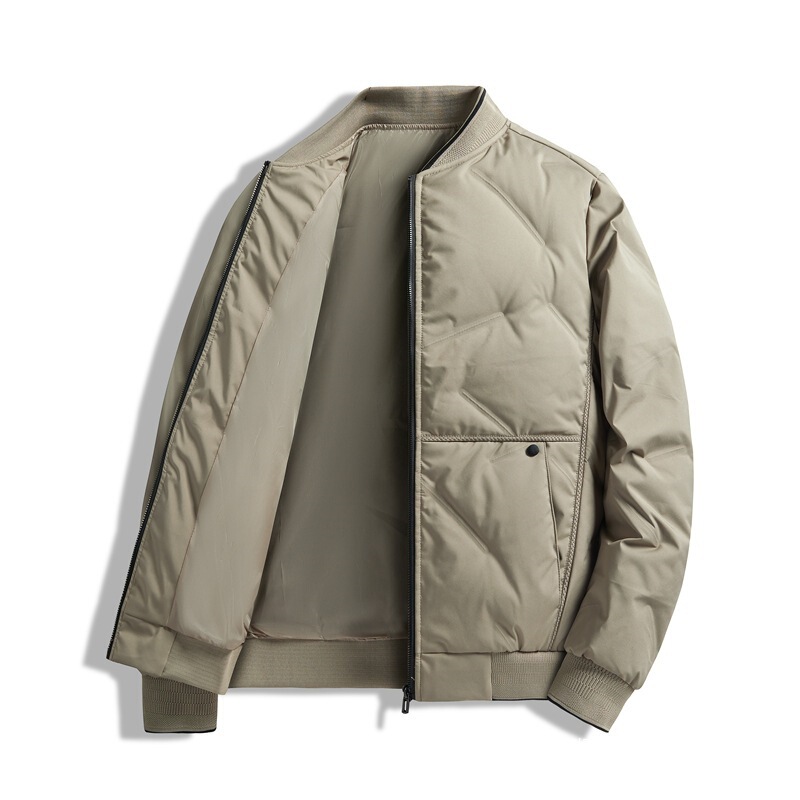 Winter Men's Casual Down Jacket with Baseball Collar, Outdoor Windproof and Warm Down Coat for Young and Middle-Aged People Winter Men's Casual Down Jacket with Baseball Collar, Outdoor Windproof and Warm Down Coat for Young and Middle-Aged People