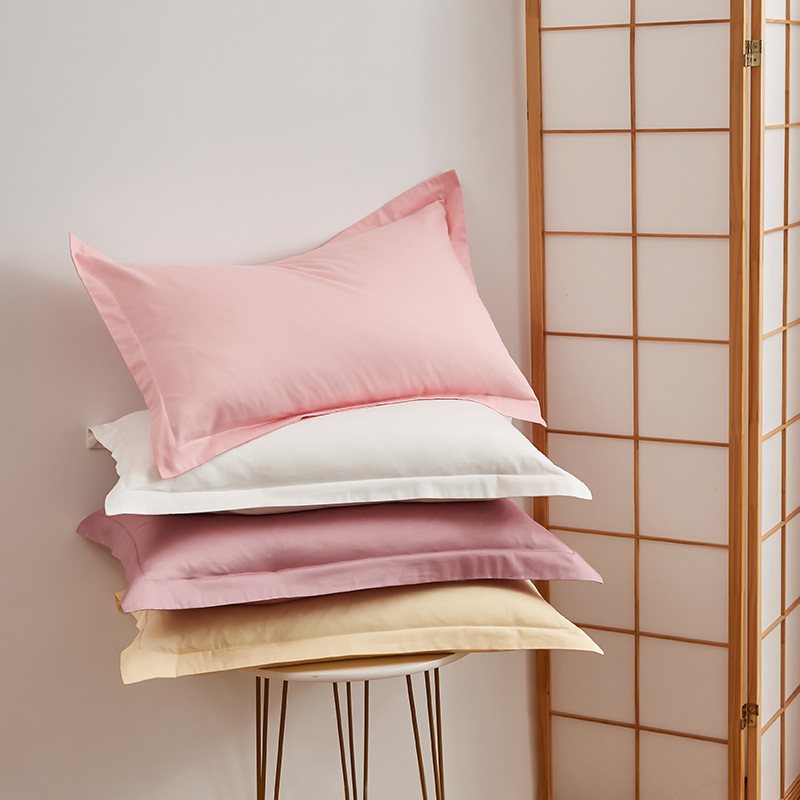Cross-border Home Textile Pure Cotton Solid Color Simple Envelope Pillowcase, All-cotton Pillowcase For Single Person, Custom Whol_voghion.com