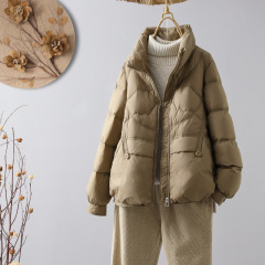 High-end lightweight Korean style down cotton jacket for women retro fashionable winter cotton jacket 2025 new style warm and thick