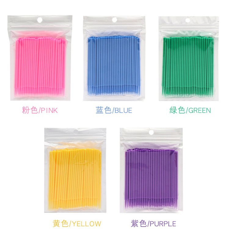 Korean tattoo grafting eyelash Cotton swab Swab Cleaning rod Facial features eyelash Swab Makeup Cotton swab