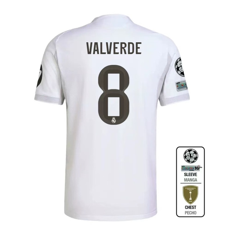 レアル・マドリード 2526 ジャージ レアル・マドリード ホーム チャンピオンズリーグ No.5 ベリンガム No.9 ムバッペ サッカーユニフォーム|undefined