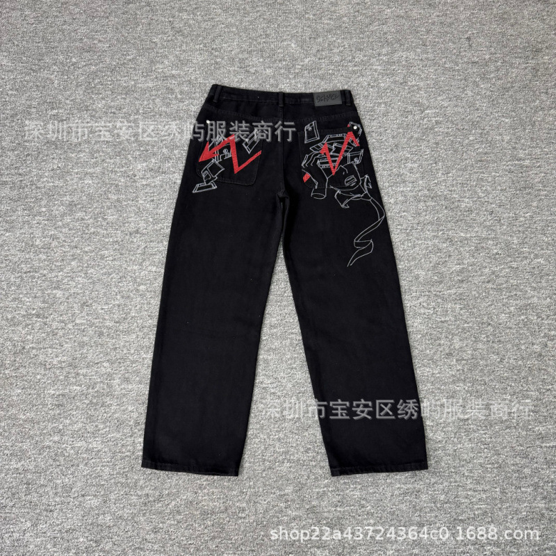 2026 Spring and Autumn New Style ders@chutze Arrow Embroidery Casual Loose Denim Shorts Wholesale 2026 Spring and Autumn New Style ders@chutze Arrow Embroidery Casual Loose Denim Shorts Wholesale