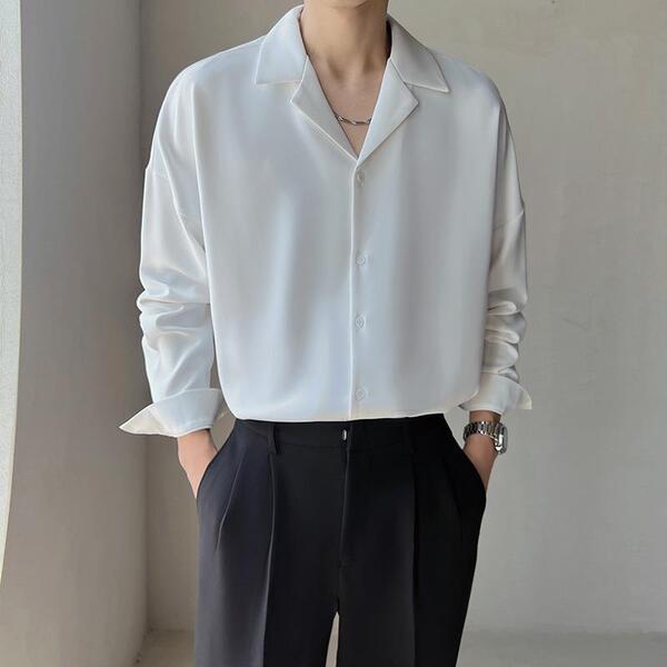 Apricot silk shirt