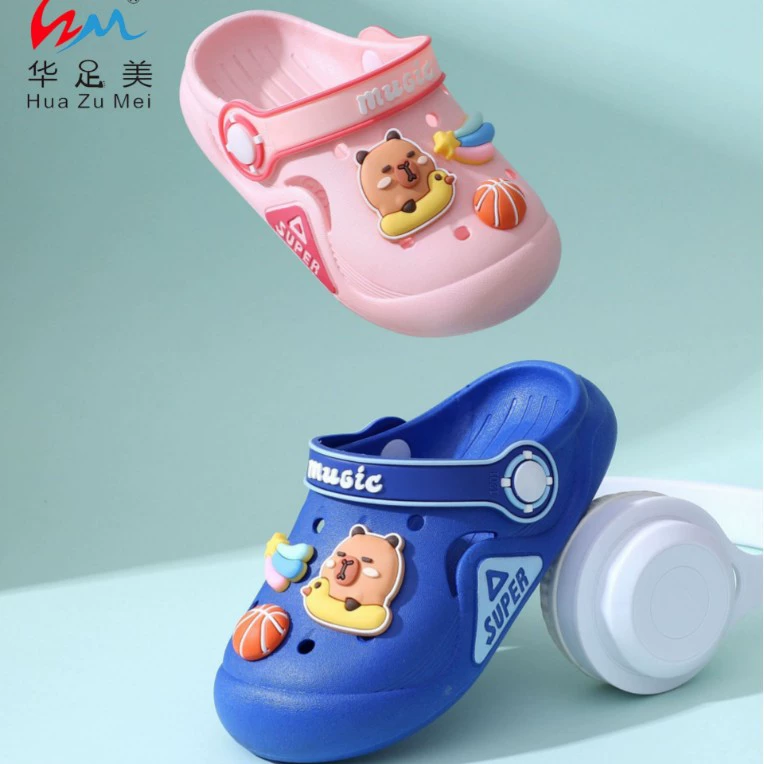 25 Huazumei-летние домашние детские сандалии из ПВХ, модные милые детские сабо с героями мультфильмов