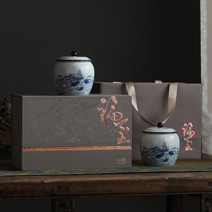 2025 Spring Tea Guofeng Tea Packaging Gift Box Tea Cans Empty Box Longjing Green Tea White Tea Universal Custom logo