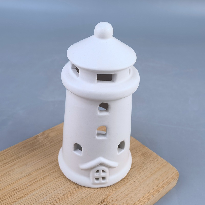 Colores de cerámica de estilo marino cuidadosamente seleccionados candelabro vela hueca decoración de la habitación decoración del hogar decoración LED personalización