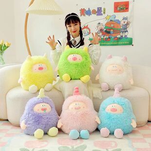 Seth Dudu Dopamine Little Monster Doll Pillow Stuffed Toy Elf Long Hair Monster Doll Gift Female Cute
