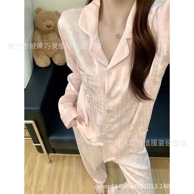 Pijama de verano nuevo hielo pantalones cortos de mangas cortas de dibujos animados KT gato coreano dormitorio de estudiantes ropa delgada set