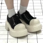 拼色新款厚底增高单鞋
