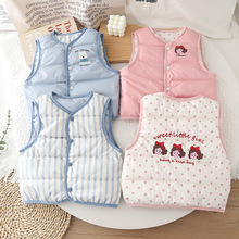 宝宝儿童轻薄羽绒保暖可爱马甲背心秋冬季男女童90白鸭绒内胆坎肩