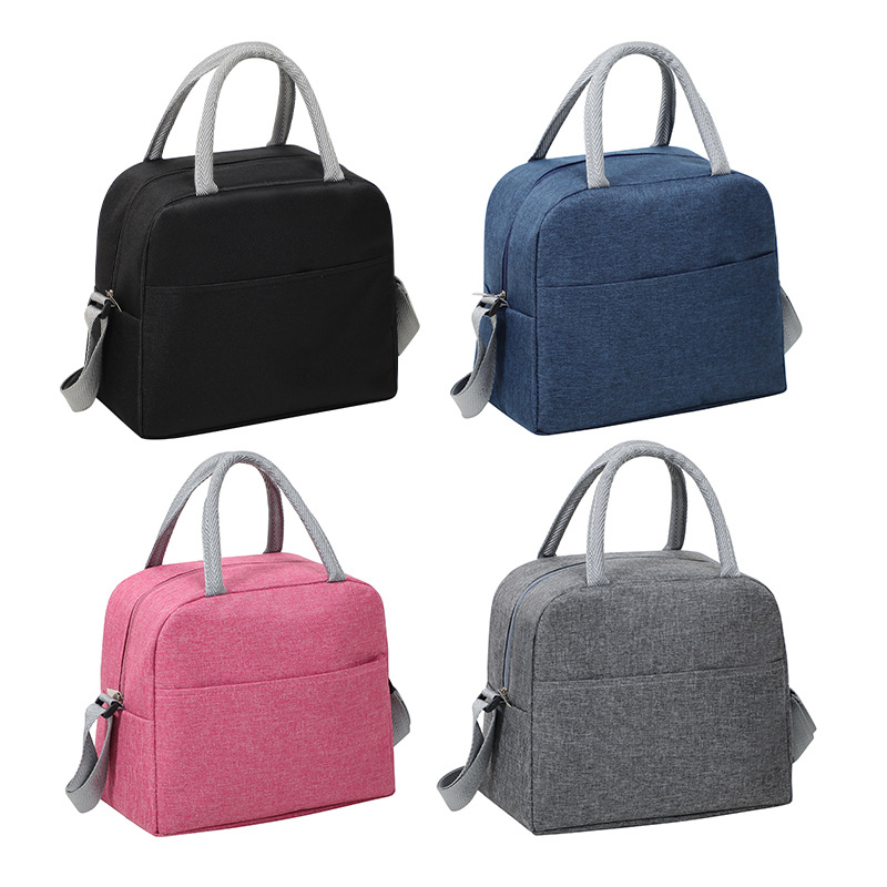 Bolsa de aislamiento de tela simple de Oxford, bolsa de almuerzo portátil de gran capacidad, bolsa de aislamiento de mochila, bolsa de picnic de comida para el trabajo y la escuela.