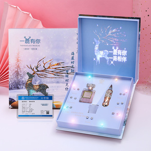520 Valentine's Day Gift for Girlfriend and Wife 925 Silver Earrings One Deer Has Your Projection Gift Set