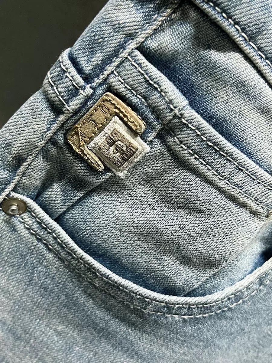Men's Trendy Ripped Cropped Jeans Light Colored Summer Thin Distressed Tapered Harem Pants New_mkmklike.com