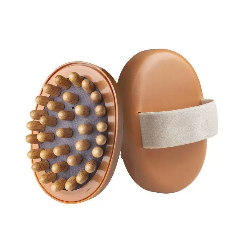 Massage meridian brush, wooden air-cushion handheld massager, portable for body, neck, waist