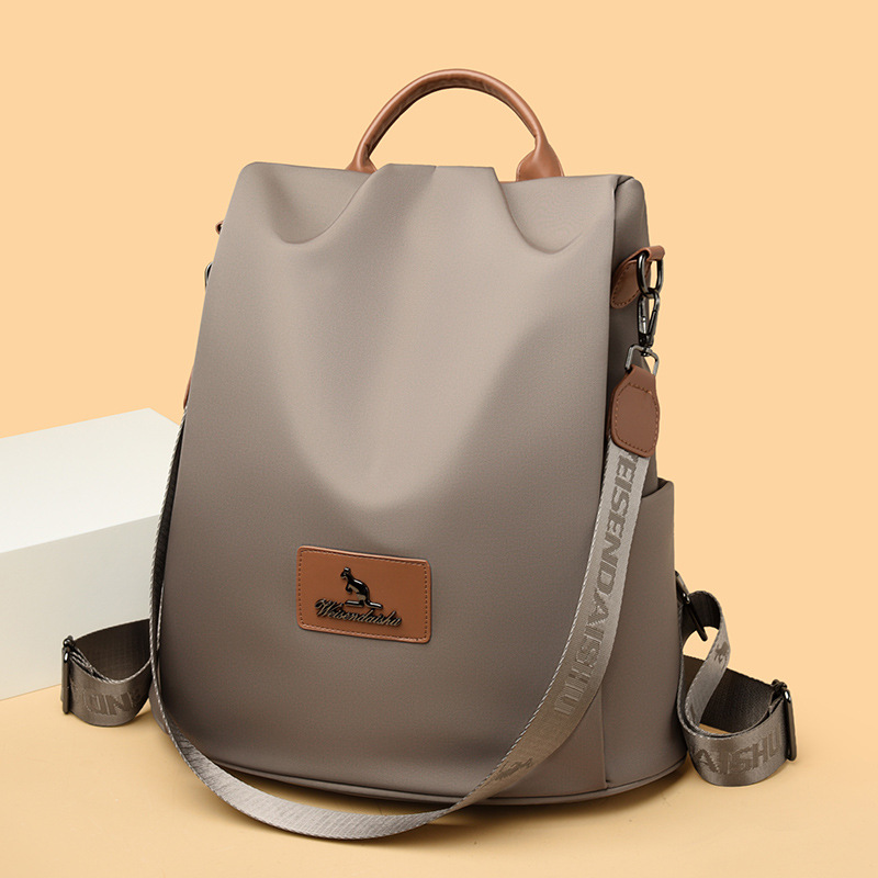 Classic Simple Anti-Theft Backpack Korean Style Niche Women's New Oxford Cloth Casual Versatile Large Capacity Bag - Thumbnail 2
