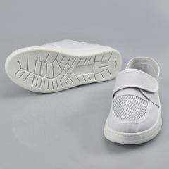 Wholesale Dongguan anti-static slip-resistant soft sole four-hole clean shoes for clean room workwear with breathable and dust-free features