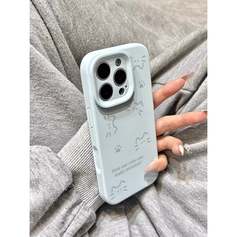 ins line cat design liquid silicone phone case for iPhone 17 Pro Max, full protection anti-drop for Apple 16, 15 ins line cat design liquid silicone phone case for iPhone 17 Pro Max, full protection anti-drop for Apple 16, 15