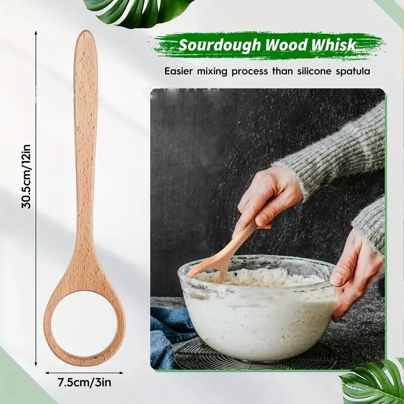 木製撹拌棒生地撹拌器木製泡立て器家庭用キッチン撹拌ツール木製卵撹拌器|undefined