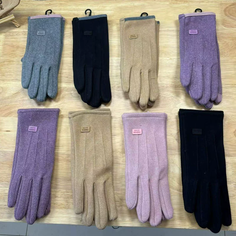 Термоперчатки De Rong 2025 для женщин, зимние, для активного отдыха, велоспорта, вождения, спорта, на флисовой подкладке, сенсорные, оптом (нефлисовые перчатки)