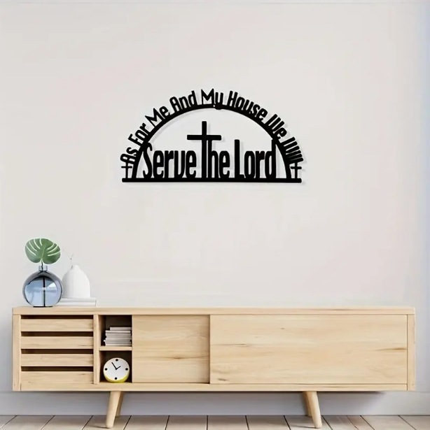 跨境外贸金属墙挂 铁艺字母组合圣经标牌 金属英文墙面剪影