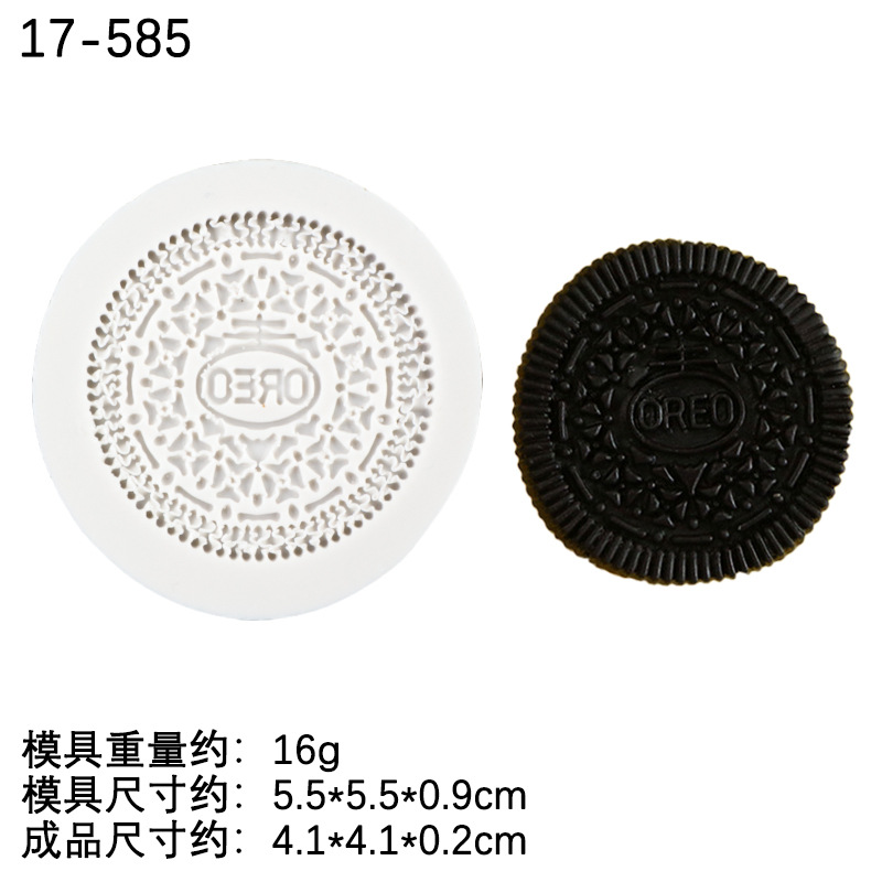 Simulación sándwich galleta Oreo molde de silicona creativa pastel chocolate decoración arcilla cerámica suave epoxi