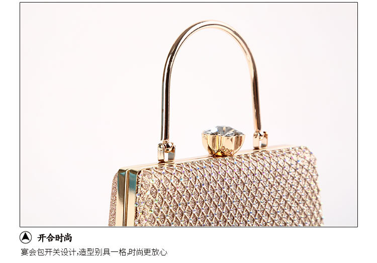 New Diamond Evening Bag Large Capacity Clutch Bag Rhinestone display picture 7