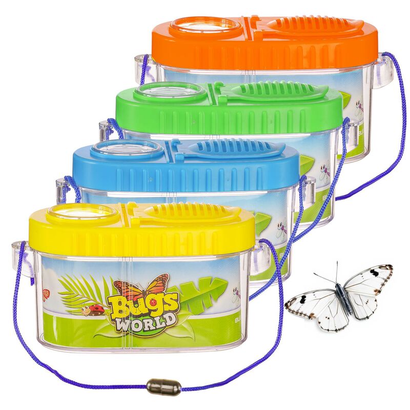 Cross-Border Children's Portable Insect Observation Box for Feeding Outdoor Adventure Magnifying Transparent Kindergarten Natural Science Experiment