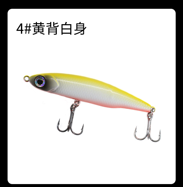 6 Colors Sinking Minnow Fishing Lures Hard Plastic Minnow Baits Bass Trout Fresh Water Fishing Lure