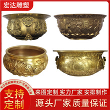 精品纯铜聚宝盆摆件招财聚财铜盆铜碗金属工艺礼品摆件厂家批发