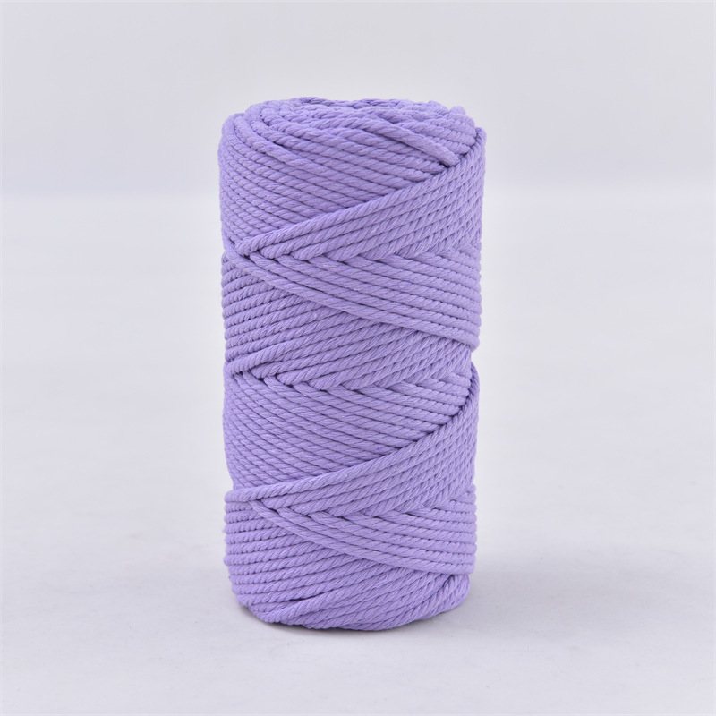3mm cuerda de algodón colorido diy hecho a mano 4mm cuerda de tapiz cuerda tejida 5mm regalo cuerda de algodón decorativa cuerda de sombrero al por mayor