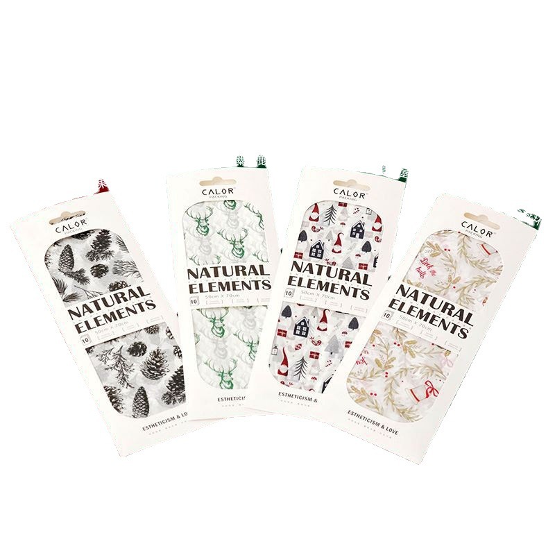 Papel de pera de Navidad Nordic copo de nieve de papel flor material de embalaje floristería Nochebuena ramo de flores papel de embalaje al por mayor image 5