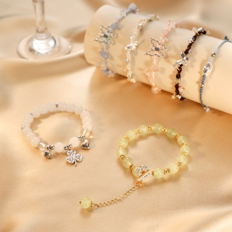 Ins-Style Lucky Gravel Butterfly Bracelet for Best Friends, Unique Woven Bracelet with High Aesthetic Value, Versatile and Stylish Women's Jewelry Ins-Style Lucky Gravel Butterfly Bracelet for Best Friends, Unique Woven Bracelet with High Aesthetic Value, Versatile and Stylish Women's Jewelry